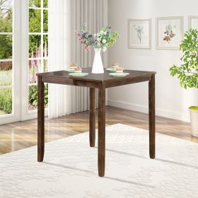 Wooden Dining Square Table, Kitchen Table for Small Space, 4 Person Counter Height Table, Walnut
ONLY THE TABLE