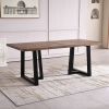 Retro Dining Table, Brown, 77"x35.4"x30.0"