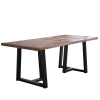 Retro Dining Table, Brown, 77"x35.4"x30.0"