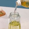 1pc Kitchen Automatic Oil Bottle Oil Dispensing Bottle Kitchen Glass Oil Can Automatically Open And Close Small Oil Cans Glass Oil And Vinegar Bottles