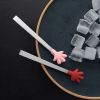 1pc Silicone Small Clip; Kitchen Tongs; Square Sugar Ice Cube Silicone Meal Clip; 0.98"x5.71"